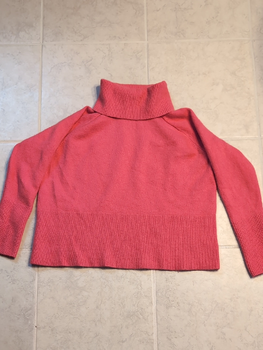 Athleta Funnel Neck Merino Wool & Cashmere Blend Sweater